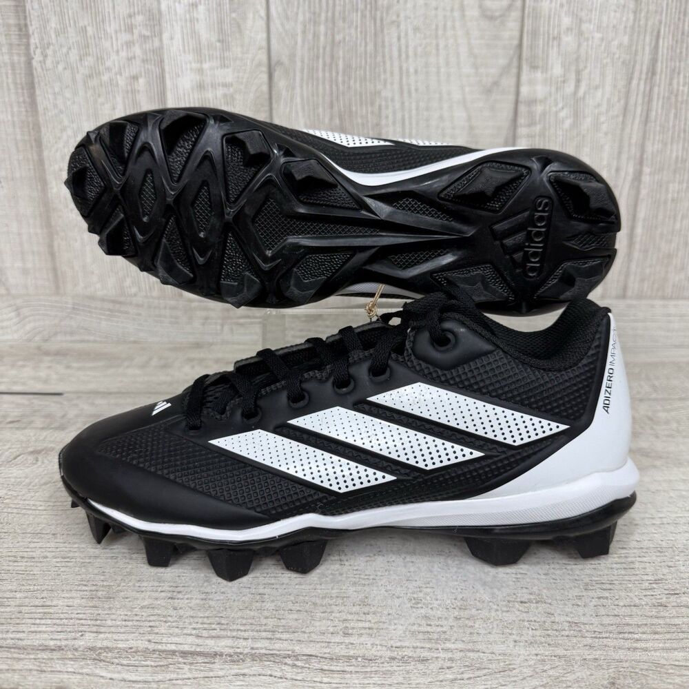Adidas Adizero Impact MD 2 Baseball Cleats Mens Sz 7.5 Black White Shoes JH6755